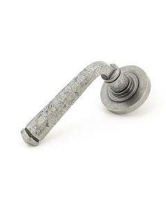From The Anvil 45631 Pewter Avon Round Lever on Rose Set (Plain Rose)