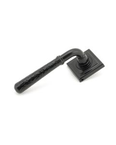 From The Anvil 45650 Black Hammered Newbury Lever on Rose Set (Square Rose)