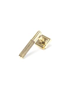 From The Anvil 45662 Aged Brass Brompton Lever on Rose Set (Square) Aged Brass