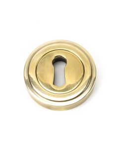 From The Anvil 45684 Aged Brass Round Escutcheon (Art Deco) Aged Brass