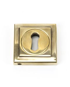 From The Anvil 45686 Aged Brass Round Escutcheon (Square) Aged Brass