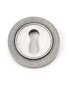 From The Anvil 45703 Pewter Round Escutcheon (Plain Rose)