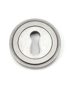 From The Anvil 45704 Pewter Round Escutcheon (Art Deco Rose)