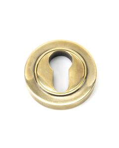 From The Anvil 45707 Aged Brass Round Euro Escutcheon (Plain) Aged Brass