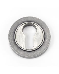 From The Anvil 45727 Pewter Round Euro Escutcheon (Plain Rose)
