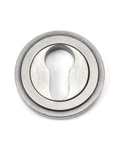 From The Anvil 45728 Pewter Round Euro Escutcheon (Art Deco Rose)