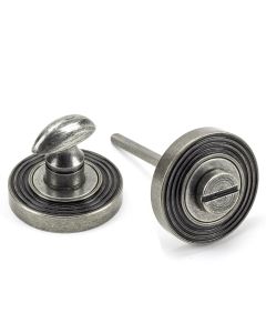 From The Anvil 45753 Pewter Round Thumbturn Set (Beehive Rose)