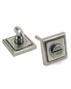 From The Anvil 45754 Pewter Round Thumbturn Set (Square Rose)