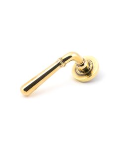 From The Anvil 45755 Aged Brass Newbury Lever on Rose Set (Plain) Aged Brass