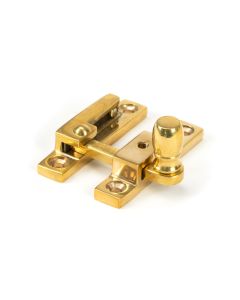 From The Anvil 45997 Polished Brass Mushroom Quadrant Fastener - Narrow Polished Brass