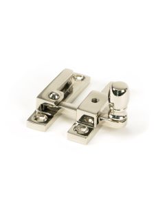 From The Anvil 45998 Polished Nickel Mushroom Quadrant Fastener - Narrow Polished Nickel