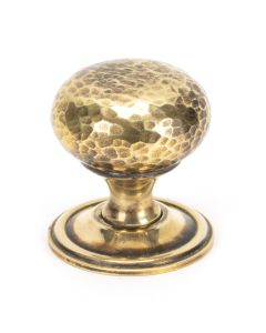 From The Anvil 46026 Aged Brass Hammered Mushroom Cabinet Knob 38mm