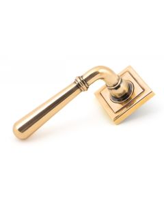 From The Anvil 46068 Polished Bronze Newbury Lever on Rose Set (Square) Polished Bronze