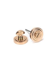 From The Anvil 46110 Polished Bronze Round Thumbturn Set (Art Deco) Polished Bronze