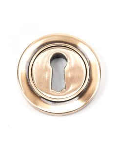 From The Anvil 46117 Polished Bronze Round Escutcheon (Plain) Polished Bronze