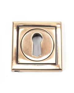 From The Anvil 46120 Polished Bronze Round Escutcheon (Square) Polished Bronze