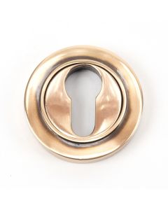 From The Anvil 46125 Polished Bronze Round Euro Escutcheon (Plain) Polished Bronze