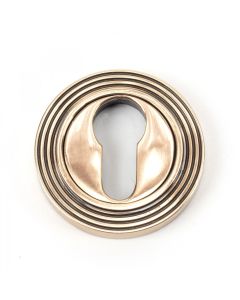 From The Anvil 46127 Polished Bronze Round Euro Escutcheon (Beehive) Polished Bronze