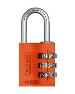 ABUS 145/30 Orange B/EFSPP Orange Std Shackle Combination Padlock 145 Size 30mm