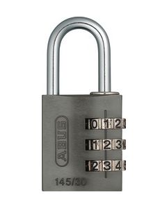 ABUS 145/30 Titanium B/EFSPP Titalium Std Shackle Combination Padlock 145 Size 30mm