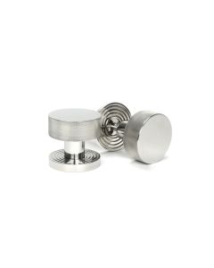 From The Anvil 46808 Polished Marine SS 316 Brompton Mortice/Rim Knob Set Beehive 63mm