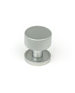 From The Anvil 46876 Satin Chrome Brompton Cabinet Knob - 25mm (Plain) Satin Chrome