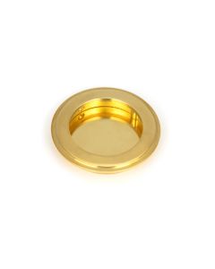 From The Anvil 47166 Polished Brass 75mm Art Deco Round Pull Polished Brass