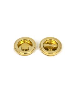 From The Anvil 47169 Polished Brass 60mm Art Deco Round Pull - Privacy Set Polished Brass
