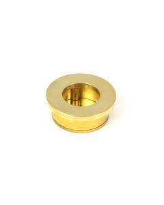 From The Anvil 47174 Polished Brass 34mm Round Finger Edge Pull Polished Brass