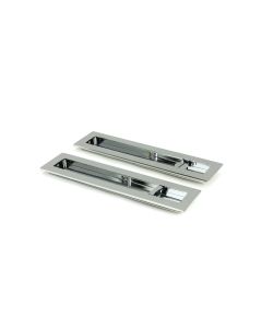 From The Anvil 47182 Polished Chrome 250mm Plain Rectangular Pull - Privacy Set Polished Chrome
