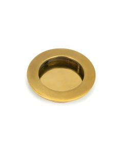 From The Anvil 48323 Aged Brass 75mm Plain Round Pull Aged Brass