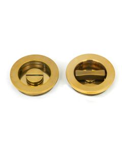 From The Anvil 48330 Aged Brass 60mm Plain Round Pull - Privacy Set Aged Brass