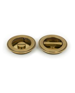 From The Anvil 48331 Aged Brass 75mm Plain Round Pull - Privacy Set Aged Brass