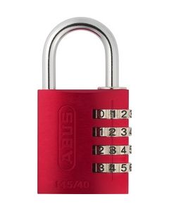 ABUS 145/40 Red B/EFSPP Red Std Shackle Combination Padlock 145 Size 40mm