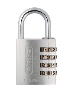 ABUS 145/40 silver B/EFSPP Silver Std Shackle Combination Padlock 145 Size 40mm