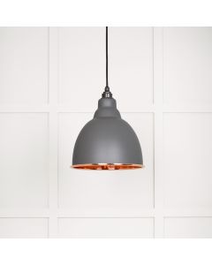 From The Anvil 49500BL Hammered Copper Brindley Pendant in Bluff Hammered Copper
