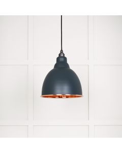 From The Anvil 49500SO Hammered Copper Brindley Pendant in Soot Hammered Copper