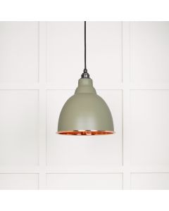 From The Anvil 49500TU Hammered Copper Brindley Pendant in Tump Hammered Copper