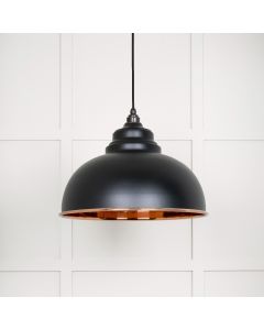 From The Anvil 49501SEB Smooth Copper Harborne Pendant in Elan Black Smooth Copper