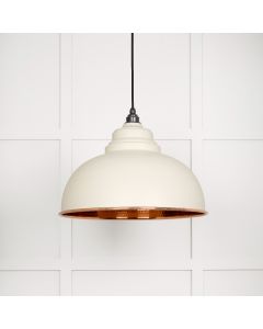 From The Anvil 49501TE Hammered Copper Harborne Pendant in Teasel Hammered Copper