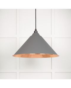 From The Anvil 49503BL Hammered Copper Hockley Pendant in Bluff Hammered Copper