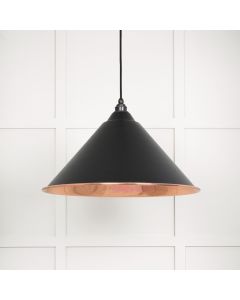 From The Anvil 49503SEB Smooth Copper Hockley Pendant in Elan Black Smooth Copper
