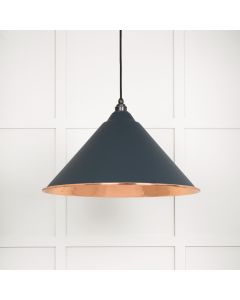 From The Anvil 49503SO Hammered Copper Hockley Pendant in Soot Hammered Copper