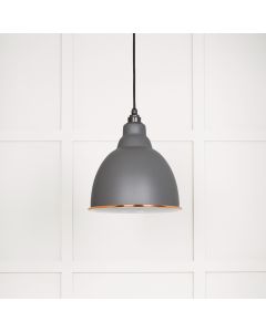 From The Anvil 49507BL White Gloss Brindley Pendant in Bluff Accent
