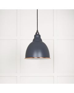 From The Anvil 49507SL White Gloss Brindley Pendant in Slate Accent