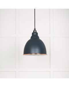 From The Anvil 49507SO White Gloss Brindley Pendant in Soot Accent