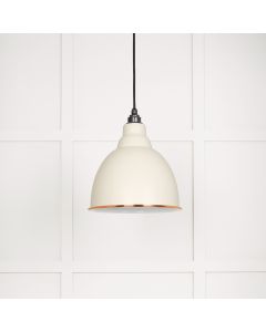 From The Anvil 49507TE White Gloss Brindley Pendant in Teasel Accent