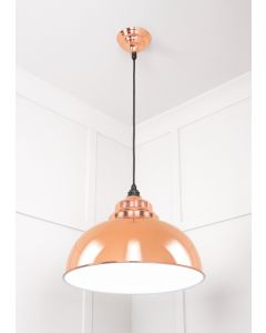 From The Anvil 49508 White Gloss Harborne Pendant in Copper Accent