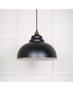 From The Anvil 49508EB White Gloss Harborne Pendant in Elan Black Accent