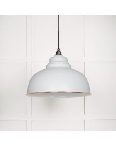 From The Anvil 49508F White Gloss Harborne Pendant in Flock Accent